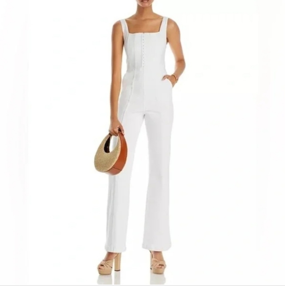 Alice + Olivia Chels Corset‎ Sleeveless White Jumpsuit Size 27